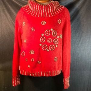 Vintage 80’s red Marmie West sweater. Ramie/cotton Has not‎ been laundered. D